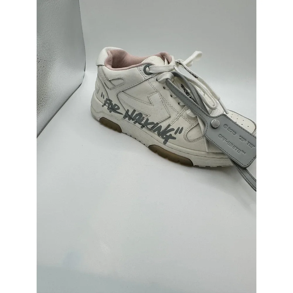 Off-White Kids Out Of Office White‎ Pink For Walking Sneakers Zip Tie Tag
